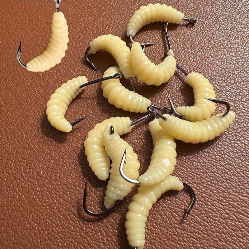 Fishing Equipment Uk - Rubber Maggots Fishing Bait Set with