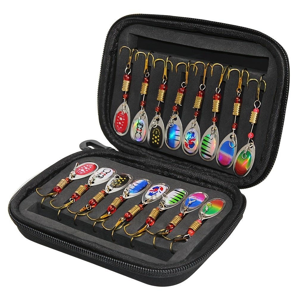 Fishing Equipment Uk - 16pcs Metal Spinner Bait Fishing Lure