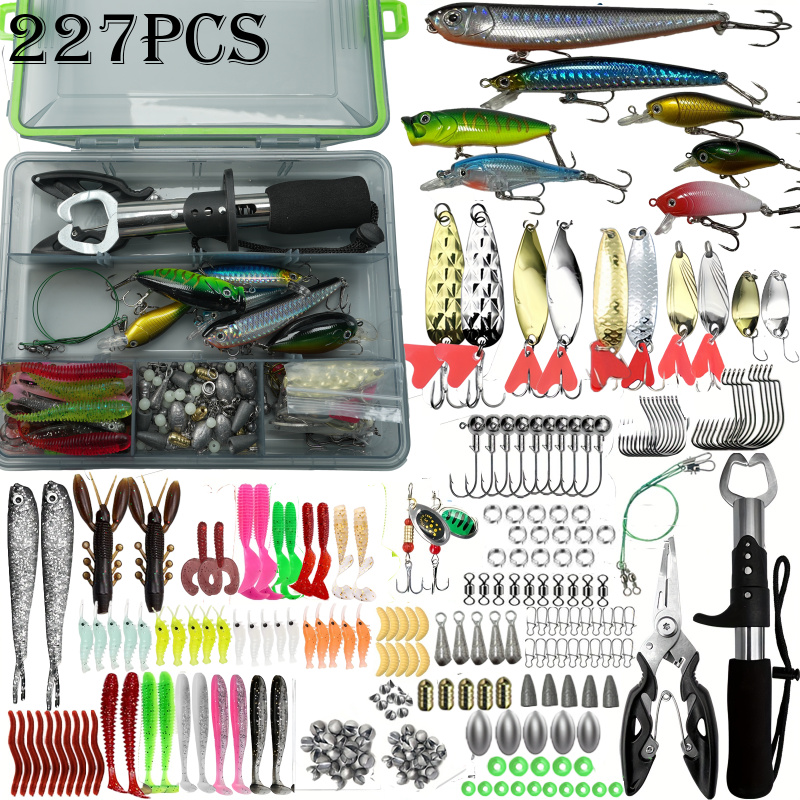 Fishing Equipment Uk - 83/106/133/227/409pcs Fishing Lure Kit For Trout/Pike/Bass
