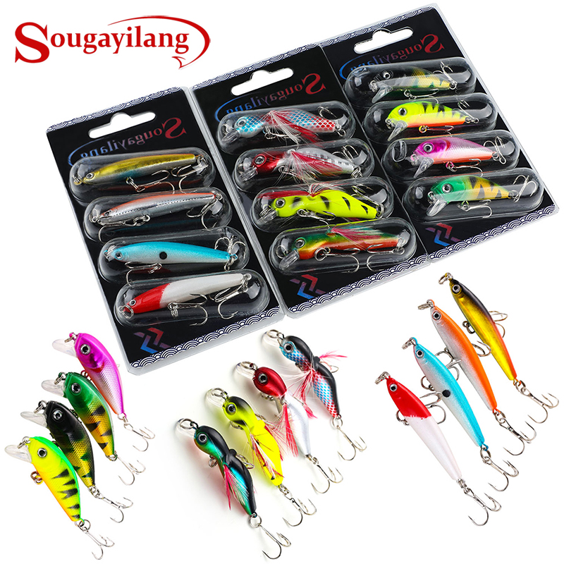 Fishing Equipment Uk - Sougayilang Fishing Bait Set 4PCS Wobbler
