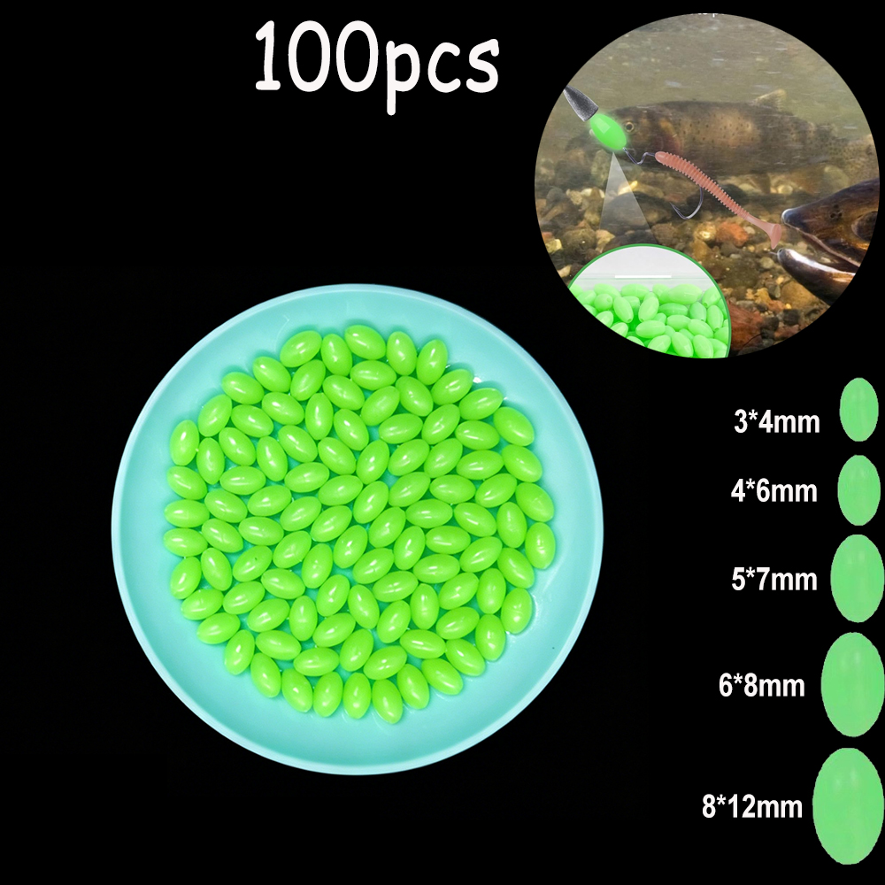 Night Float Fishing - Glow Fishing Beads Oval Luminous Stopper