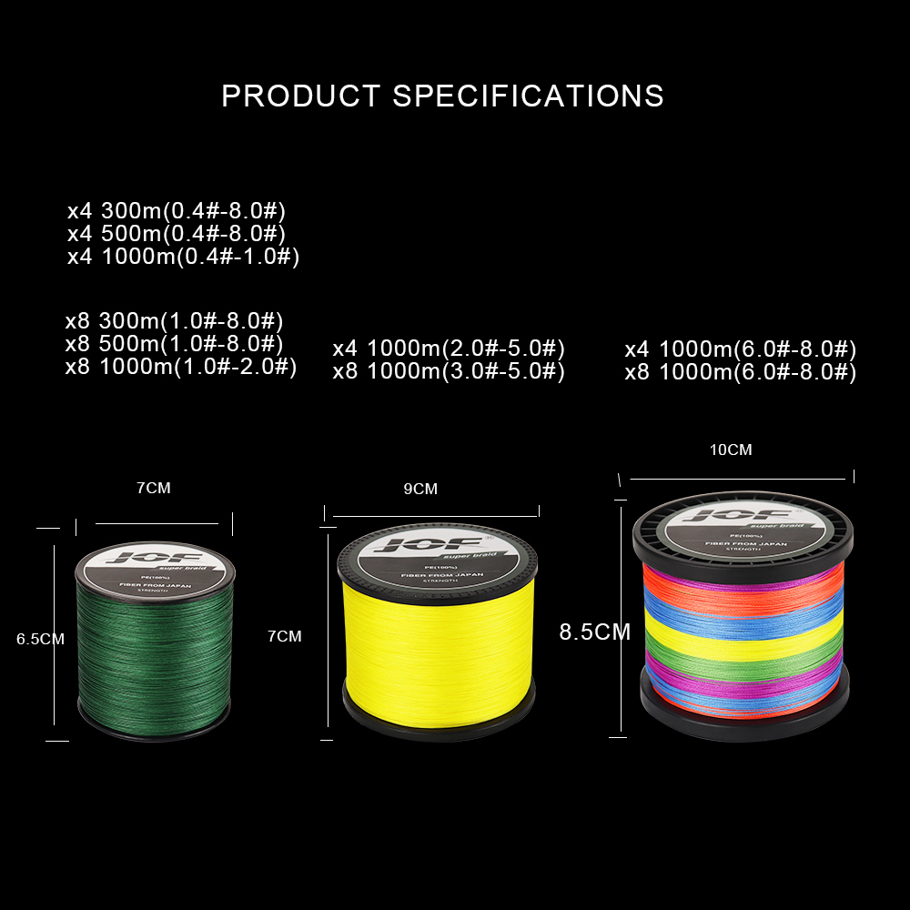 JOF Fishing Line 500M 300M 100 – обзор и цена Fishing Equipment Bundle