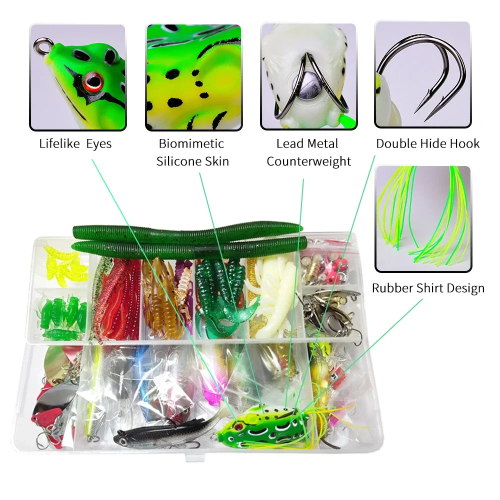 Fishing Lures Set Combo Soft H – обзор и цена Fishing Equipment Uk