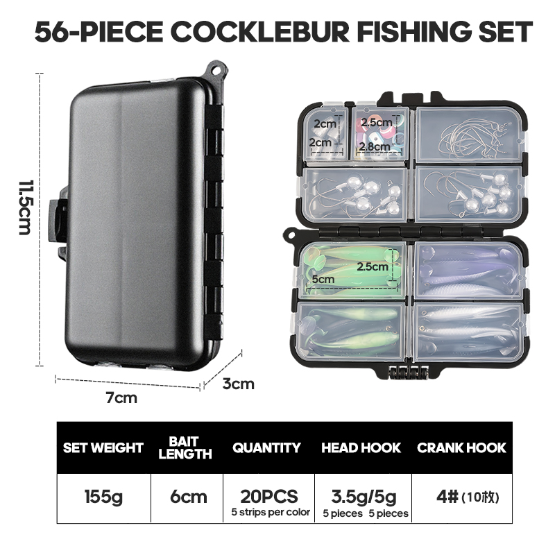 TAIYU 56pcs/Set Fishing Lures  – обзор и цена Fishing Equipment Uk