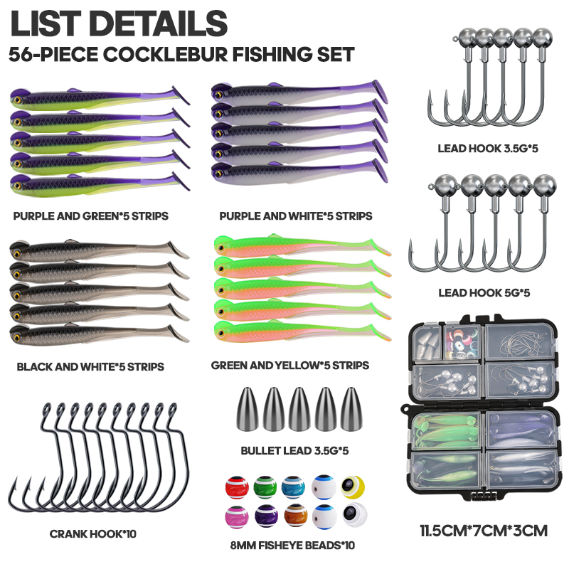 TAIYU 56pcs/Set Fishing Lures  – обзор и цена Fishing Equipment Uk