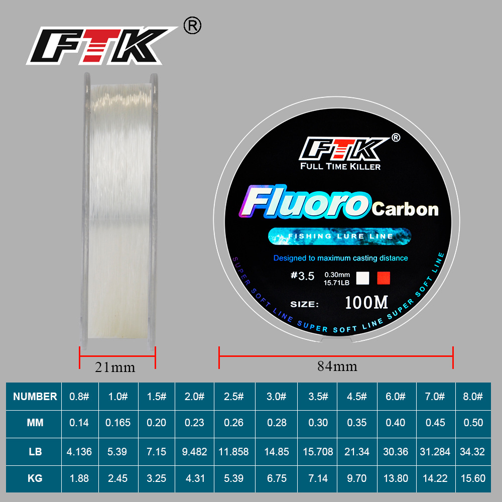 100M Fluorocarbon Coating Fish – обзор и цена Fluorocarbon Line