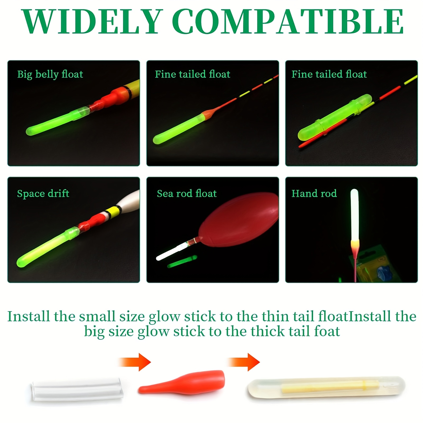 100PCS Professional Fishing Gl – обзор и цена Night Float Fishing