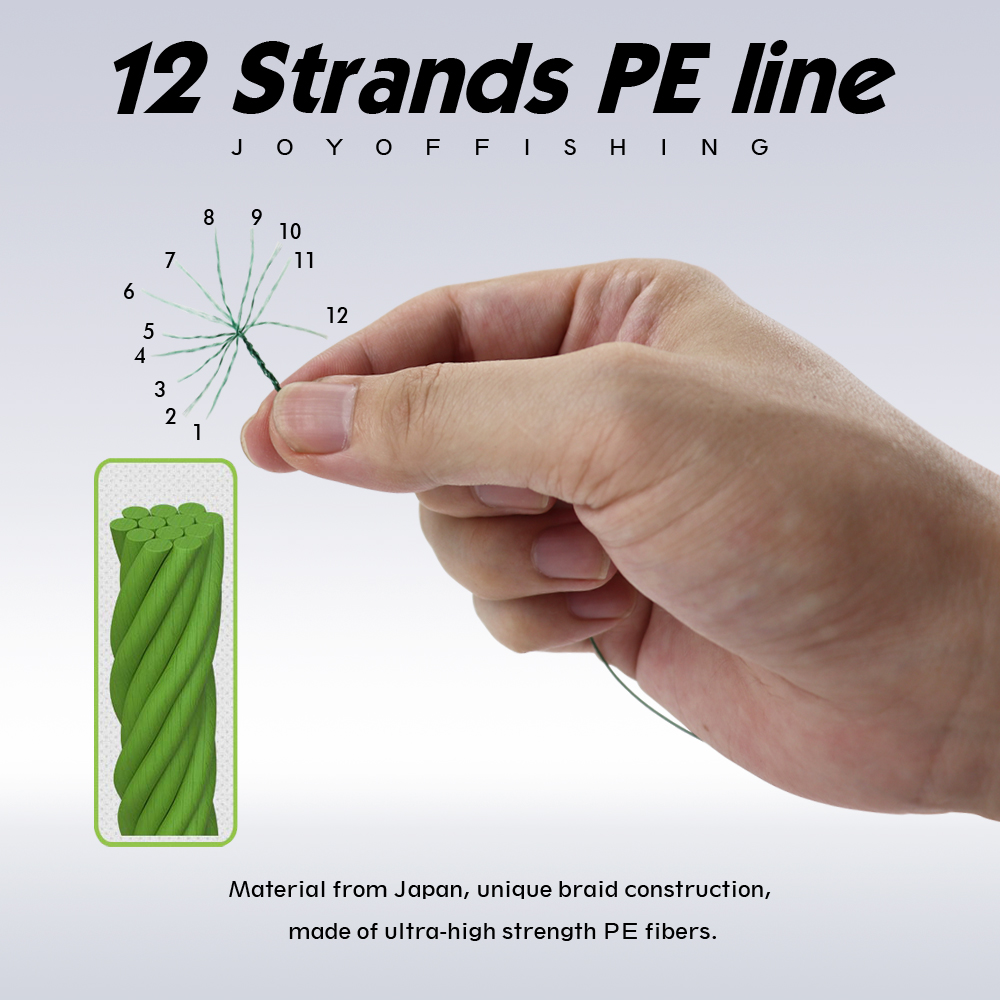 JOF PE X12 Braid Fishing Line  – обзор и цена Fishing Equipment Bundle