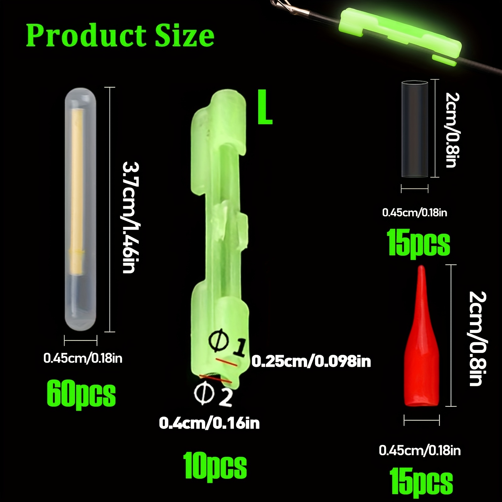 100PCS Fishing Glow Sticks Set – обзор и цена Night Float Fishing
